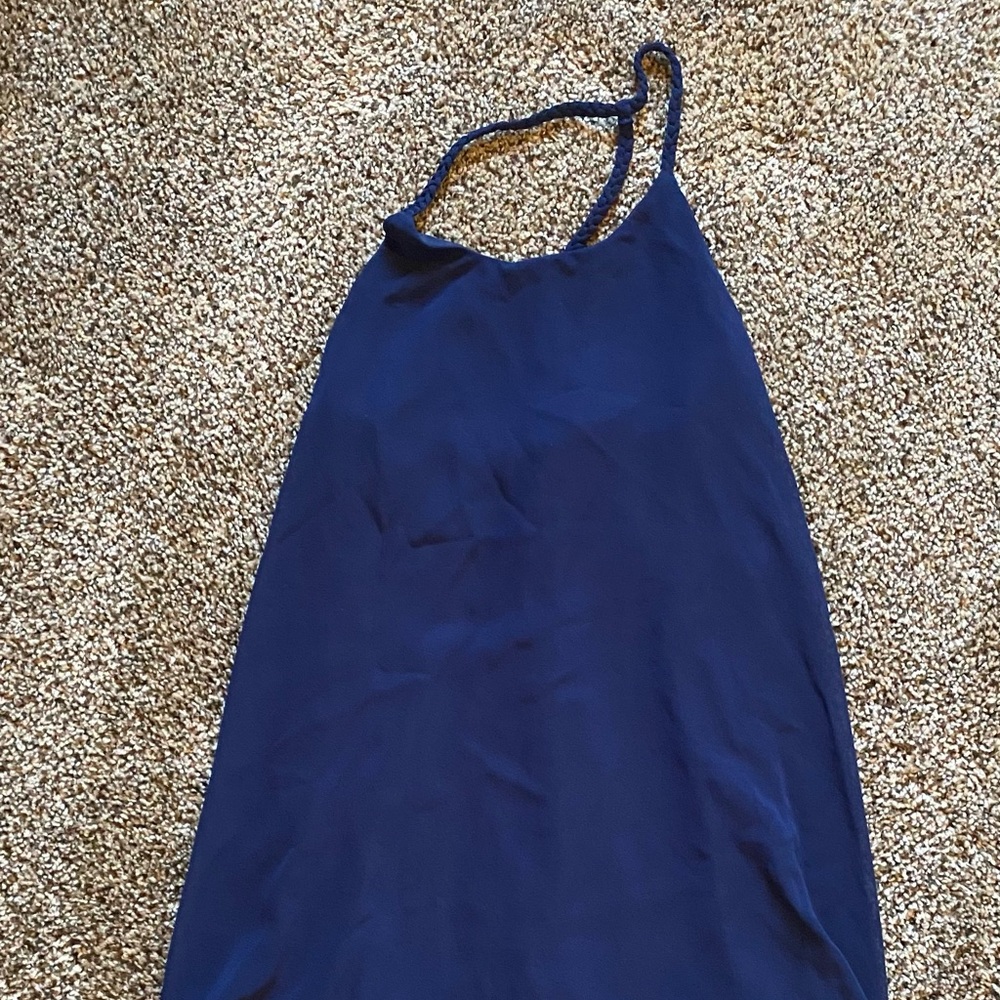 Navy Blue Halter Dress (XS)